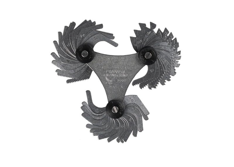 PEC TOOLS Thread Pitch Gauges 60-Degree Center 4-84 inches, 51 Blade Tips, Clearly Marked Scales, Suitable for Various Applications, Made in USA - Image 1